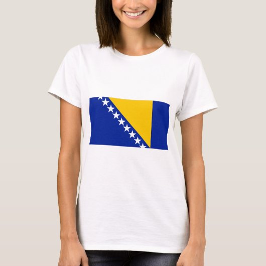 ボスニア・ヘルツェゴビナ国旗 Tシャツ (正面)