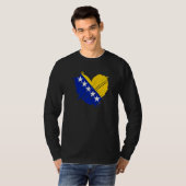ボスニア・ヘルツェゴビナ国旗I loveボスニアDNA Gift Tシャツ (正面フル)