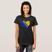 ボスニア・ヘルツェゴビナ国旗I loveボスニアDNA Gift Tシャツ (正面フル)