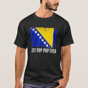 ボスニア・ヘルツェゴビナ最高の国ポップ・アートのポップ・アートの国旗Ever Fami Tシャツ