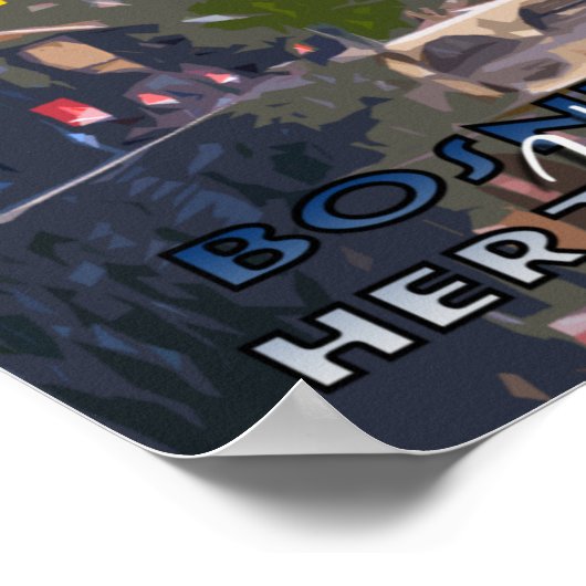 ボスニア・ヘルツェゴビナ訪問サラエボ ポスター (角)