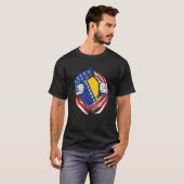 ボスニア・ヘルツェゴビナ誇りを持った国旗H Tシャツ (正面フル)