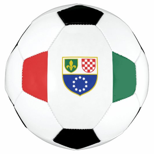 ボスニア・ヘルツェゴビナ連邦の旗 サッカーボール (正面)