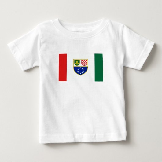 ボスニア・ヘルツェゴビナ連邦の旗 ベビーTシャツ (正面)