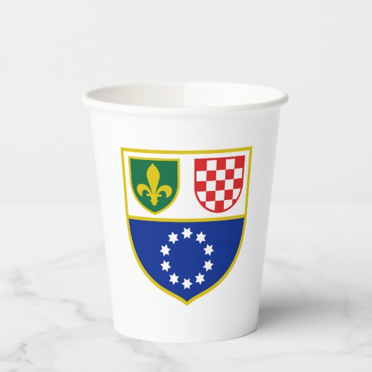 ボスニア・ヘルツェゴビナ連邦の旗 紙コップ (左)