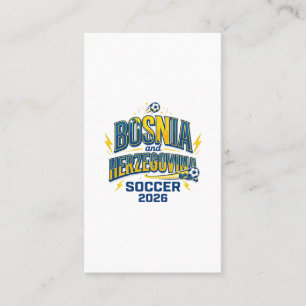 ボスニア・ヘルツェゴビナ サッカー 2026 サッカー 大胆 カントリー タイポグラフィ スポーツ 名刺