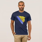 ボスニア・ヘルツェゴビナ 国旗色地図 Tシャツ (正面フル)