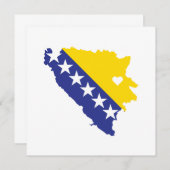 ボスニア・ヘルツェゴビナ 愛の贈り物 ボスニア人の誇り 心 招待状 (正面/裏面)