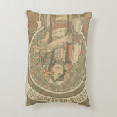 ボスニア・ヘルツェゴビナby Alphonseミュシャ(1900) アクセントクッション (裏面(縦))