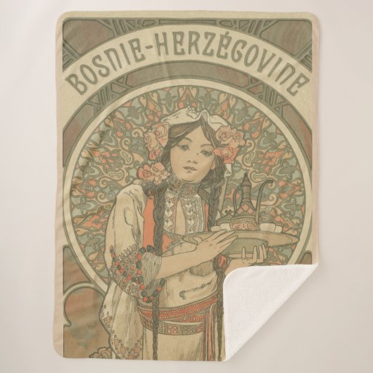 ボスニア・ヘルツェゴビナby Alphonseミュシャ(1900) シェルパブランケット (正面)