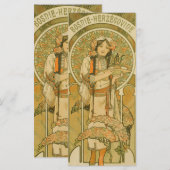 ボスニア・ヘルツェゴビナby Alphonseミュシャ(1900) メニュー (正面/裏面)