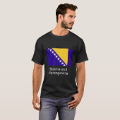 ボスニア・ボスニア国旗ボスニア・ヘルツェゴビナ Tシャツ (正面フル)