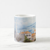 ボスニア・モスター – アクリル絵画街並み コーヒーマグカップ (中央)