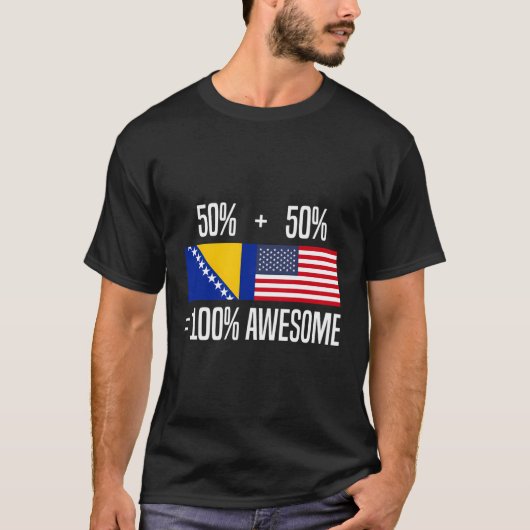 ボスニア・ルーツボスニア・ヘルツェゴビナBosnian Ameri Tシャツ (正面)