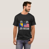 ボスニア・ルーツボスニア・ヘルツェゴビナBosnian Ameri Tシャツ (正面フル)