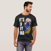 ボスニア・韓国混成DNA伝統国旗 Tシャツ (正面フル)