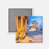 ボスニア， Mostar Old Cityマグネット マグネット (正面/裏面)