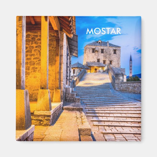 ボスニア， Mostar Old Cityマグネット マグネット (正面)