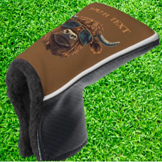 ボスハイランダー牛ゴルフヘッドカバー ゴルフヘッドカバー