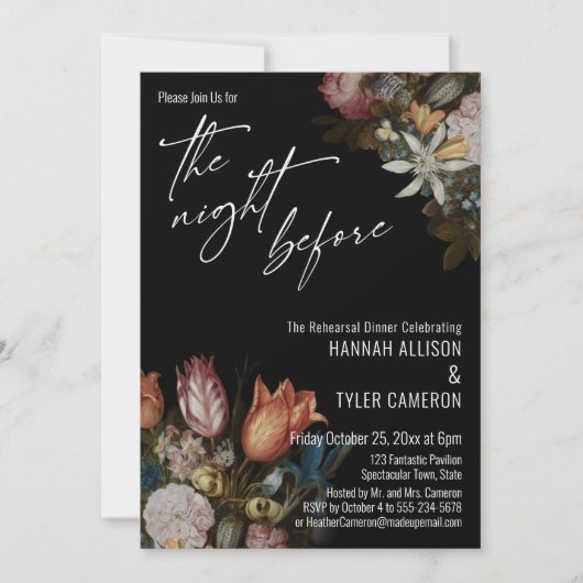 ボスハルトの『ガラスの花』　前夜 招待状 (正面)