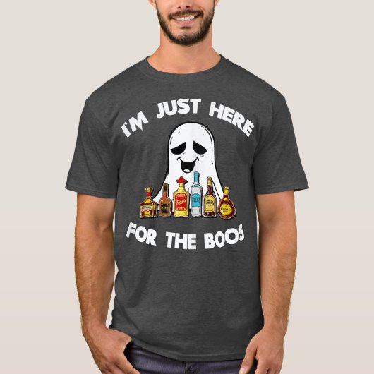 ボスハロウィンドリンクのビールを飲みに Tシャツ (正面)