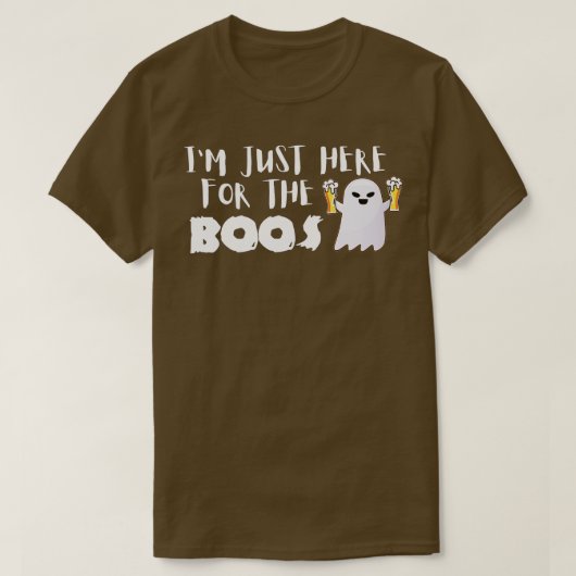 ボスハロウィーンの幽霊に来たおもしろい Tシャツ (デザイン正面)