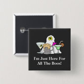 ボスハロウィーンの幽霊 缶バッジ (正面&裏面)