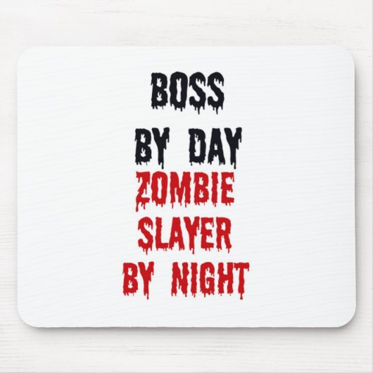 ボスバイデイゾンビースレイヤバイナイト マウスパッド (正面)
