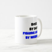 ボスバイデイ魚釣り凡例バイウィークエンド コーヒーマグカップ (正面右)