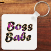 ボスバベインブラックフローラ キーホルダー (裏面)