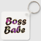 ボスバベインブラックフローラ キーホルダー (裏面)