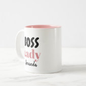 ボスパーソナライズされたレディ ツートーンマグカップ (正面左)