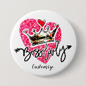 ボスパーソナライズされたレディ 缶バッジ (正面)