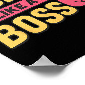 ボスピンクリボンボクシング乳がんのように闘う ポスター (角)