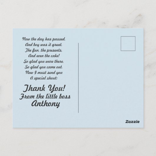 ボスベビーありがとう ポストカード (裏面)