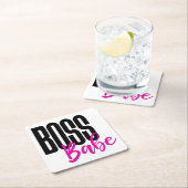 ボスベーブ起業家サクセスゴールドリームズマム スクエアペーパーコースター (インサイチュ)