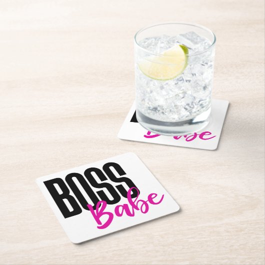 ボスベーブ起業家サクセスゴールドリームズマム スクエアペーパーコースター (インサイチュ)