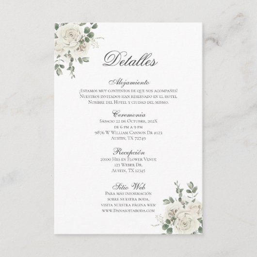 ボスペインのホ結婚のデタレドラボダ エンクロージャーカード (正面)