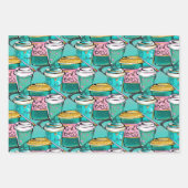 ボスボスレディーガールボスワード文字デザイン ラッピングペーパーシート (正面3)