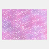 ボスボスレディーガールボスワード文字デザイン ラッピングペーパーシート (正面3)