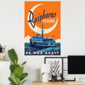 ボスポラス，イスタンブール，トルコ，帆船，ヴィンテージ ポスター (ホームオフィス)