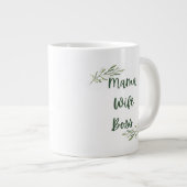 ボスママフローラピンク&グレートートバッグ ジャンボコーヒーマグカップ (正面右)