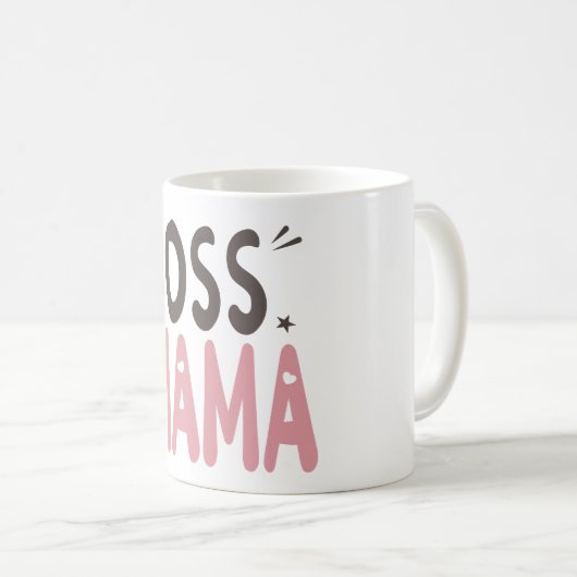 ボスママ – ママのためのギフトアイディア コーヒーマグカップ (正面右)