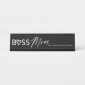 ボスモダンマスタイリッシュム白黒 デスクネームプレート (正面)