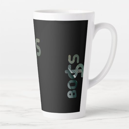 ボスラテマグトレンド抽象芸術インテリアグリーン カフェラテマグ (右)