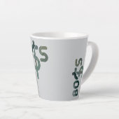 ボスラテマグトレンド抽象芸術インテリアグリーン カフェラテマグ (右アングル)