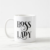 ボスレディおもしろいギフトオフィス従業員 コーヒーマグカップ (左)