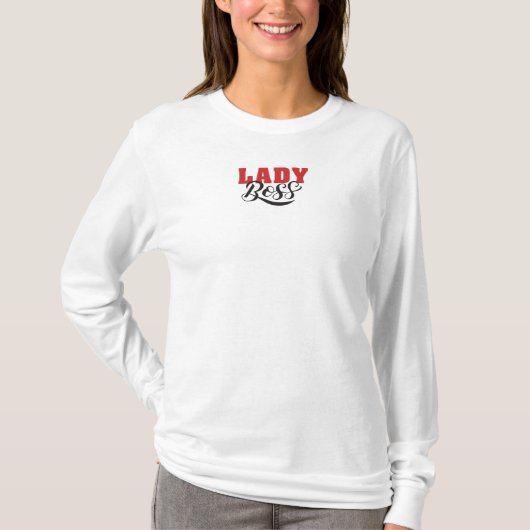 ボスレディの心構え - 強力な女性の引用デザイン Tシャツ (正面)