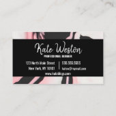 ボスレディピンクブラックマ絵を描ローブル 名刺 (裏面)