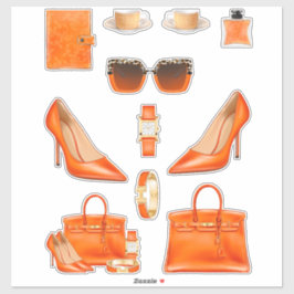 ボスレディーシールデカールオレンジデカールシール シール